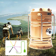 Load image into Gallery viewer, Pandamama Portable Lantern Portable and Mini Outdoor Hand-held or Hanging USB Rechargeable LED Camping Lantern Solar Flashlight Emergency Lantern