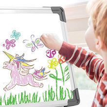 Load image into Gallery viewer, Small Dry Erase White Board – Mini Magnetic Desktop Foldable Whiteboard Easel for Kids Education with Three Pens, Two Magnets – TSJ OFFICE