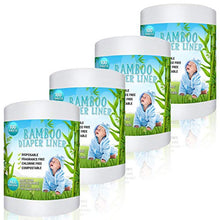 Load image into Gallery viewer, Disposable Cloth Bamboo Diaper Liners – Eco-Friendly, Fragrance Free & Chlorine Free, Flushable Biodegradable Reusable Liners for Cloth Diaper 100 Sheets per roll