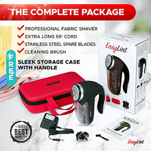 Load image into Gallery viewer, Alwayslux EasyLint Professional Sweater Shaver Best Rated Lint Fuzz Pill Remover for Clothes, Fabrics and Furniture. Includes Zipper Storage Case.