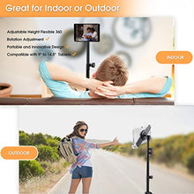 Load image into Gallery viewer, iPad Stand Tripod, Sunhop 57" Foldable Floor Bluetooth Control Mount Tablet Stand, 360 Rotating Height Adjustable for iPad Air, iPad Pro 9.7"/10.5"/11"/12.9" and More 9 to 14.5 Inch Tablets