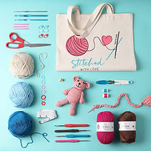 Load image into Gallery viewer, 73 Piece Crochet Kit with Crochet Hooks Yarn Set - Premium Bundle Includes Yarn Balls, Needles, Accessories Kit, Canvas Tote Bag and Lot More - Starter Pack for Kids Adults – Beginner, Professionals.