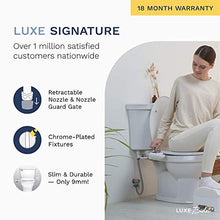 Load image into Gallery viewer, LUXE Bidet Neo 185 (Elite) Non-Electric Bidet Toilet Attachment w/ Self-cleaning Dual Nozzle and Easy Water Pressure Adjustment for Sanitary and Feminine Wash (White and White)