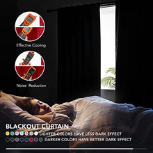 Load image into Gallery viewer, Deconovo Blackout Back Tab and Rod Pocket Curtains Drapes for Sliding Glass Door, 95 Inches Long, Pack of 2 - Light Blocking Curtains with Wave Line Dots Pattern (52 x 95 Inch, Red, 2 Panels)