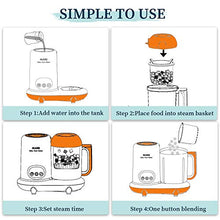 Load image into Gallery viewer, IKARE 6 in 1 Baby Food Maker, Infant Feeding Blender Puree Processor Grinder Steamer, Cook & Blend Healthy Homemade Baby Food in Minutes, 25 Oz Tritan Stirring Cup, Touch Control Panel, Auto Shut-Off