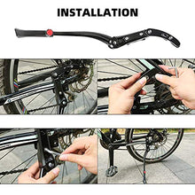 Load image into Gallery viewer, LERTREE Bicycle Kickstand Aluminum Alloy Kickstand Adjustable Bike Side Stand Cycling Accessories (Black)