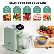 Load image into Gallery viewer, Baby Food Maker, 5 in 1 Baby Food Processor, Smart Control Multifunctional Steamer Grinder with Steam Pot, Auto Cooking & Grinding, Baby Food Warmer Mills Machine