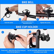 Load image into Gallery viewer, 3 Pack Bike Water Bottle Holder, Silicone Phone Holder Secure, Aluminum Bike Bell, 360° Cup Holder Bottle Cage for Bike Motorcycle Stroller, Phone Mount Any Smart Phone, Bicycle Bell, Bike Accessories