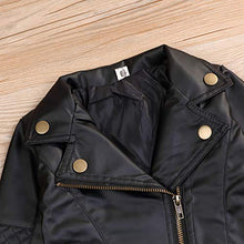 Load image into Gallery viewer, Clearance Sale Toddler Boys Girls Motorcycle Faux Leather Jackets Coat Winter Outwear for 1-5Y (Black, 5T)