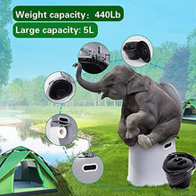Load image into Gallery viewer, MaMahome Portable Toilet Camping Toilet, Upgraded Travel Toilet, with Detachable Inner Bucket and Detachable Toilet Paper Holder, Detachable Toilet Paper Holder (Gray), Large, (D-1PC-Grey)