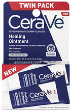 Load image into Gallery viewer, CeraVe Healing Ointment | 2 Pack (0.35 Ounce Each) | Cracked Skin Repair Skin Protectant with Petrolatum Ceramides | Lanolin & Fragrance Free