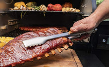 Load image into Gallery viewer, Traeger Pellet Grills BAC530 BBQ Tongs Accessory, Silver with Brown