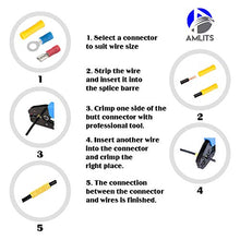 Load image into Gallery viewer, Amlits 300 PCS Insulated Wire Electrical Connectors - Butt, Ring, Spade, Quick Disconnect - Crimp Terminals Connectors Assortment Kit