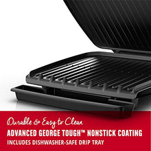 Load image into Gallery viewer, George Foreman GR380FB Classic Plate Grill and Panini Press, 8-Serving, Black