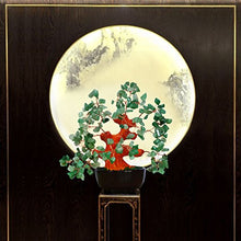 Load image into Gallery viewer, Parma77 7 Inch Feng Shui Aventurine Quartz Gem Stone Money Tree Natural Green Crystal Art Decoration Office Living Room Good Luck