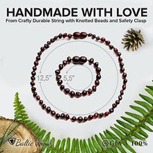 Load image into Gallery viewer, Baltic Amber Necklace And Bracelet Gift Set (Unisex Cherry) - Certified Premium Quality Raw Baltic Amber