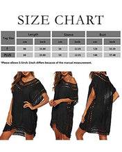 Load image into Gallery viewer, Cysincos Womens Swimsuit Cover Up Hollow Out Swimwear Beach Bathing Suit Bikini Coverups Black