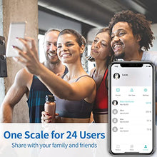 Load image into Gallery viewer, Scales for Body Weight and Fat, Lescale Large Display Weight Scale, High Accurate Body Fat Scale Digital Bluetooth Bathroom Scale for BMI Heart Rate, 15 Body Composition Analyzer Sync with Fitness App