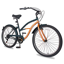 Load image into Gallery viewer, MOONCOOL Adult Cruiser Bike 7 Speed 26 Inch, Beach Cruiser Bicycle for Women Men Complete Cruiser Bikes with Multiple Colors
