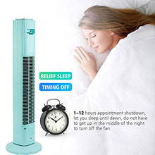 Load image into Gallery viewer, R.W.FLAME Tower Fan with Remote Control, Standing fan for office, Oscillating fan for home with children/pets/elders,Time Settings,LCD display,45W,Oscillation, 36", Green