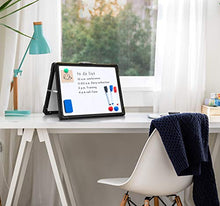 Load image into Gallery viewer, Small Dry Erase White Board, ARCOBIS 12"X16" Portable Magnetic White Board Double-Sided Desktop Foldable Whiteboard Easel for Students Classroom Home Office, Black