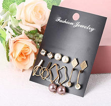 Load image into Gallery viewer, Hanpabum 54 Pairs Fashion Tassel Earrings Set Bohemian Acrylic Hoop Stud Drop Dangle Earrings for Birthday/Party/Christmas/Friendship Gifts