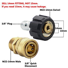 Load image into Gallery viewer, Twinkle Star Pressure Washer Adapter Set, Quick Disconnect Kit, M22 Swivel to 3/8'' Quick Connect, 3/4" to Quick Release