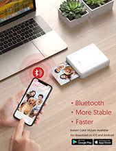 Load image into Gallery viewer, Victure 3x3” Portable Photo Printer, Bluetooth Connection, Rechargeable, Including 10 Pieces of Photo Paper, Android/iOS/Tablet Devices Compatible, no Ink, Wireless,4 Pass Technology