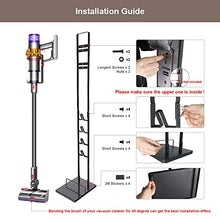 Load image into Gallery viewer, Foho Vacuum Stand for Dyson,Stable Metal Storage Bracket Stand Holder for Dyson Handheld V6 V7 V8 V10 DC30 DC31 DC34 DC35 DC58 DC59 DC62 Cordless Vacuum Cleaners & Accessories & Attachments (Black)