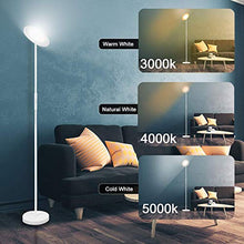 Load image into Gallery viewer, 2 Pcs, 1 Pearl White+1 Silvery Grey, JOOFO Floor Lamp,30W/2400LM Sky LED Modern Torchiere 3 Color Temperatures Super Bright Floor Lamps-Tall Standing Pole Light with Remote & Touch Control