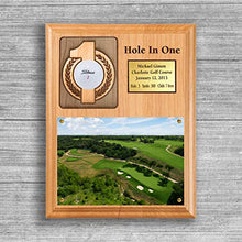 Load image into Gallery viewer, Eureka Golf Products Hole-in-One Ball and Scorecard or Photo Plaque with Free Engraved Plate