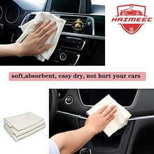 Load image into Gallery viewer, Chamois Cloth for car Drying Towel Real Leather Super Absorbent Fast Drying Natural Chamois Car Wash Cloth Accessory S M L (3 Pack)
