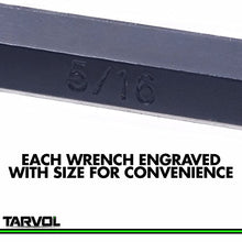 Load image into Gallery viewer, Allen Wrench Hex Key Set (10 WRENCHES - INDUSTRIAL GRADE) SAE Sizes 1/16-3/8 - Carbon Steel Construction with Black Finish