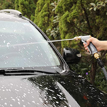 Load image into Gallery viewer, HOMY Garden Hose Nozzle, Heavy Duty Metal in Zinc Alloy Body with Full Brass Nozzle & ABS Plastic with Rubber Coating, High Pressure Metal Water Spray Gun,Best for Watering,Washing(Gray Color)