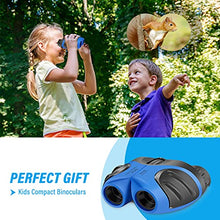 Load image into Gallery viewer, Perfect Binoculars for Kids, VNVDFLM Compact Waterproof Binoculars for Teens Boys Girls Birthday, Outdoor Telescope Toys for Boys Age 3-12 to Bird Watching & Explore Nature(Blue)