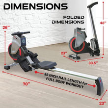 Load image into Gallery viewer, Air & Magnetic Rowing Machine with On Demand Coaching|14 Levels Dual Resistance| by Fitness Reality