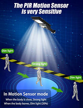 Load image into Gallery viewer, ENGREPO Solar Lights Outdoor, 1000LM 156 LEDs Solar Powered Motion Sensor Light, Security Waterproof Solar Flood Light for Yard, Fence, Garden, Patio, Front Door, Shed, Deck, Path. 4 Pack