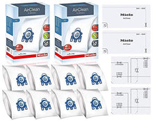 Load image into Gallery viewer, Miele GN AirClean 3D Efficiency Vacuum Cleaner Bags - 2 Boxes - Includes 8 Genuine Airclean GN Bags + 2 Genuine Super Air Clean Filter + 2 Genuine Pre-Motor Protection Filters