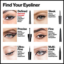 Load image into Gallery viewer, Pencil Eyeliner by Revlon, ColorStay Eye Makeup with Built-in Sharpener, Waterproof, Smudgeproof, Longwearing with Ultra-Fine Tip, 201 Black, 0.01 Oz