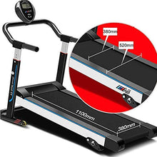 Load image into Gallery viewer, asdfg Folding Treadmil,Mechanical Treadmill Walking, Jogging Machine Folding Shock Running Home Gym Workout Fitness Under Desk Treadmills 160kg