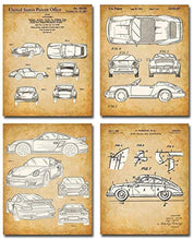 Load image into Gallery viewer, Original Porsche Patent Prints - Set of Four Photos (8x10) Unframed - Makes a Great Gift Under $20 for Car Lovers