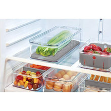 Load image into Gallery viewer, iDesign Crisp Plastic Refrigerator and Pantry Large Divided Bin with Handles, Modular Stacking Food Storage Box for Freezer, Fridge, Office, Cabinet, Bathroom, BPA Free