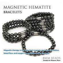 Load image into Gallery viewer, Morchic Magnetic Hematite Rings Bracelet Set, Energy Crystal Therapy Arthritis Anxiety Pain Relief Birthday Gift