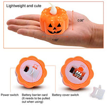 Load image into Gallery viewer, Halloween Pumpkin Lights Flameless Candles - Luminicious Flickering, Operated LED Pumpkin Light for Holiday Theme Parties Decor - 12 Pack