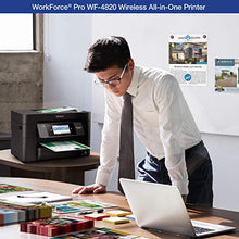 Load image into Gallery viewer, Epson Workforce Pro WF-4820 Wireless All-in-One Printer with Auto 2-Sided Printing, 35-Page ADF, 250-sheet Paper Tray and 4.3" Color Touchscreen, Works with Alexa, Black, Large