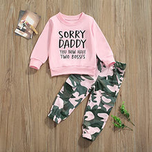 Load image into Gallery viewer, Fernvia Toddler Girls Clothes 2T 3T 4T 5T Fall Outfits Baby Pullover Sweatshirt & Camouflage Pants Set Kids Winter Sweatsuit