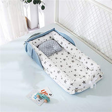 Load image into Gallery viewer, Abreeze Baby Bassinet for Bed Bedside Cribs -Grey Stars Baby Lounger - Breathable & Hypoallergenic Co-Sleeping Baby Bed - 100% Cotton Portable Crib for Bedroom/Travel 0-24 Months