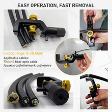 Load image into Gallery viewer, FTTH Armored Cable Stripper Tools 8-28mm Wire Stripper Coax Mid Span Cable Stripper Radial Cutter Slitting Ring Tools 0.31-1.1in Round Cable Jacket Stripping Armored Fiber Optic Cable Stripper Tools