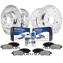 Load image into Gallery viewer, Detroit Axle - 296mm Front And 292mm Rear Drilled & Slotted Brake Rotors + Ceramic Brake Pads Replacement for Buick Regal Chevy Malibu - 10pc Set