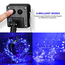 Load image into Gallery viewer, BOLWEO 2 Pack Solar String Lights Outdoor,16.4Ft 50LEDS Starbright Solar Lights, IP65 Waterproof Wire Lighting for Christmas Tree Halloween Home Garden Wedding Party Fairy Decoration(Blue)
